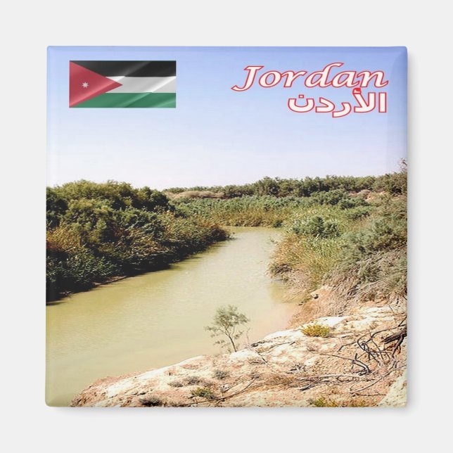 zJO011 JORDAN RIVER, Asien, Fridge Magnet (Framsidan)