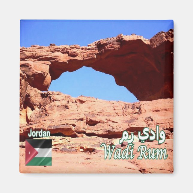 zJO018 öknen WADI RUM, Jordanien, Asien, Magnet (Framsidan)