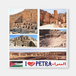 zJO020 i kärlek PETRA, Jordanien, Asien, Fridge Magnet