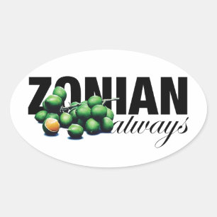 ZJON Alltid med Ginnups Ovalt Klistermärke
