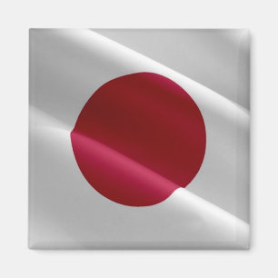 zJP002 japanskt vågande FLAGGA Japan, Fridge Magnet