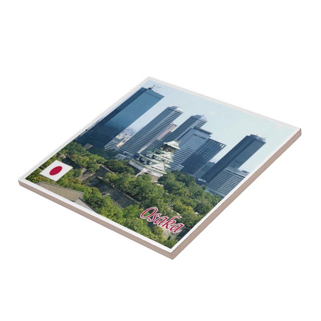 zJP011 OSAKA, Japan, Asien Kakelplatta (Sidan)