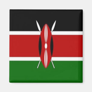 zKE001 KENYA-FLAGGA, Afrika, Fridge Magnet