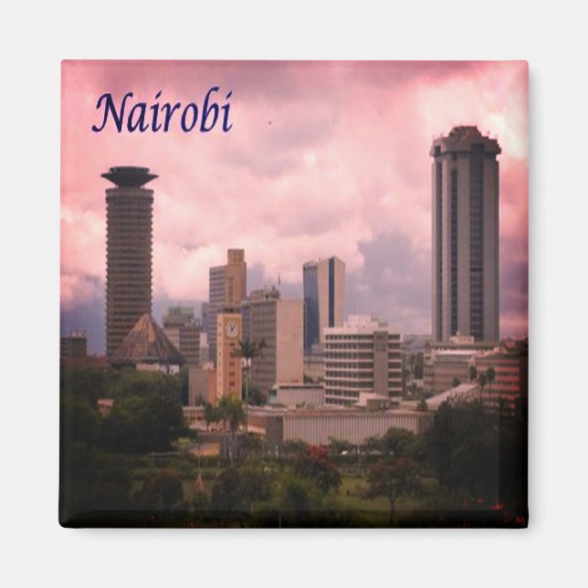 zKE016 NAIROBI, Cityscape, Kenya, Afrika, Fridge Magnet (Framsidan)