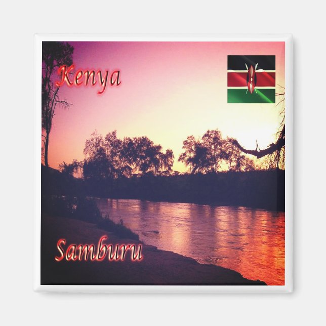 zKE022 SAMBURU, KENYA, Afrika, Fridge Magnet (Framsidan)