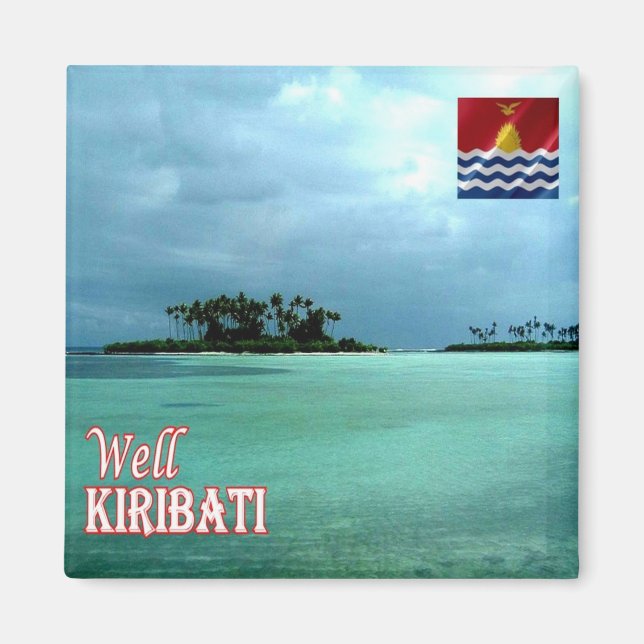 zKI005 WELL, Afee, KIRIBATI, Oceania, Fridge Magnet (Framsidan)