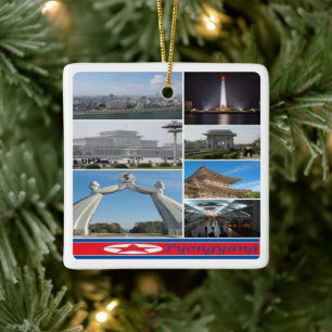 zKP003 PYONGYANG, Nordkorea Julgransprydnad Keramik