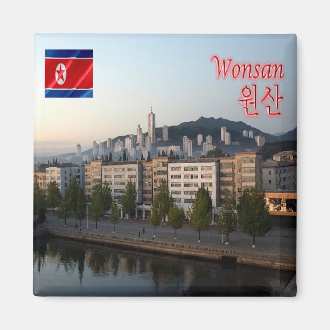 zKP004 WONSAN, Nordkorea, Asien, Fridge Magnet (Framsidan)