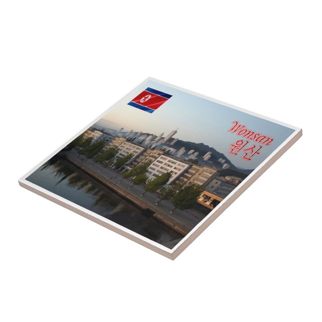 zKP004 WONSAN, Nordkorea, Asien, Kakelplatta (Sidan)