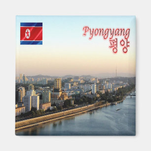 zKP006 Taedong River PYONGYANG Nordkorea, Fridge Magnet