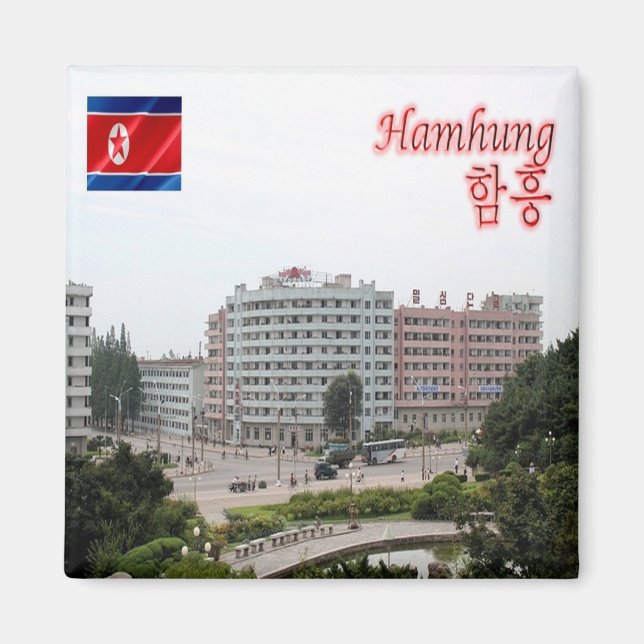 zKP008 HAMHUNG, Nordkorea, Asien, Fridge Magnet (Framsidan)