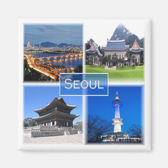 zKR003 SEOUL, Sydkorea ROK, Asien, Fridge Magnet (Framsidan)