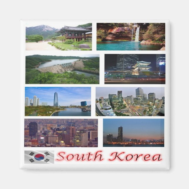 zKR004 SYDKOREA, Asien, Fridge Magnet (Framsidan)
