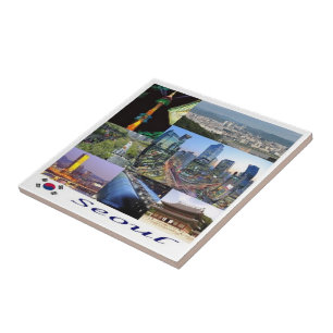 zKR008 SEOUL mosaic, Sydkorea, Asien, Kakelplatta