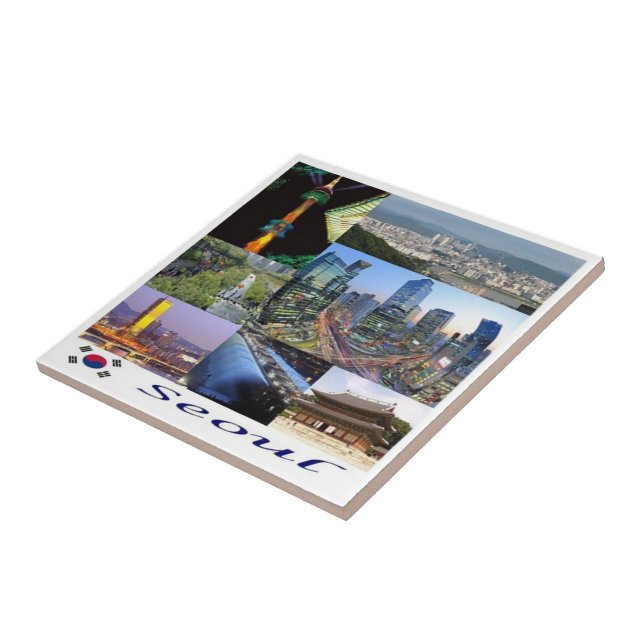 zKR008 SEOUL mosaic, Sydkorea, Asien, Kakelplatta (Sidan)