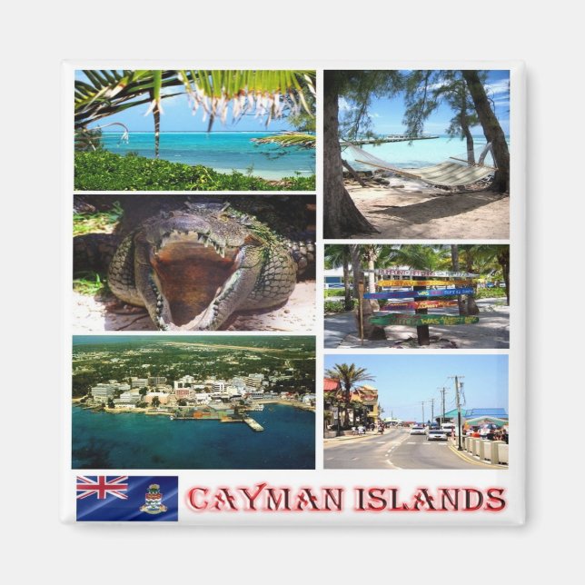 zKY002 CAYMAN ISLANDS, Mosaic, Amerika, Fridge Magnet (Framsidan)