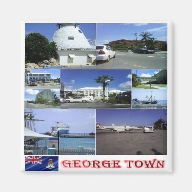 zKY005 GEORGE TOWN, Mosaic, Caymanöarna, Fridge Magnet (Framsidan)
