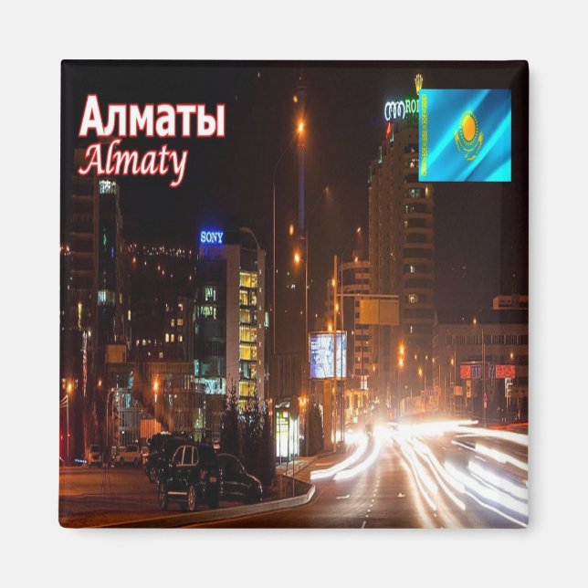 zKZ010 ALMATY CITY, Kazakstan, Asien, Fridge Magnet (Framsidan)