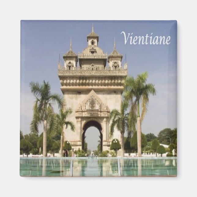 zLA004 VIENTIANE, Laos, Asien, Fridge Magnet (Framsidan)