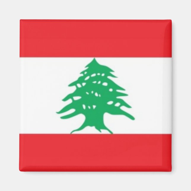 zLB001 Libanesiska FLAGGA Libanon, Fridge Magnet (Framsidan)