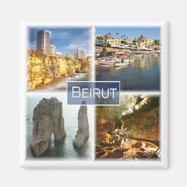 zLB004 BEIRUT, Libanon, Asien, Fridge Magnet (Framsidan)