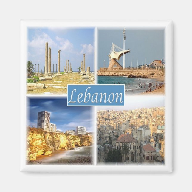 zLB005 LEBANON mosaic, Asia, Fridge Magnet (Framsidan)