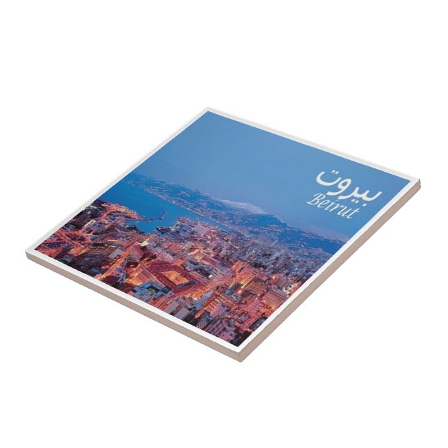 zLB008 BEIRUT panorama, Libanon, Asien, Kakelplatta (Sidan)