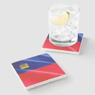 zLI002 LIECHTENSTEIN wafig FLAGGA - Fridge Magnet Stenunderlägg