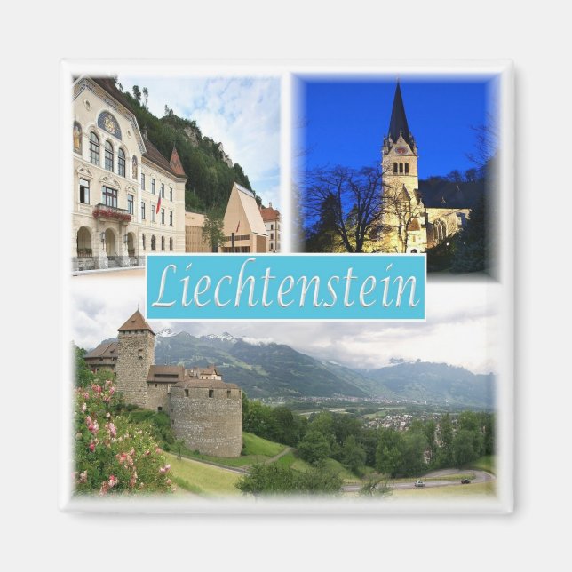 zLI003 VADUZ Liechtenstein, Frankrike Magnet (Framsidan)