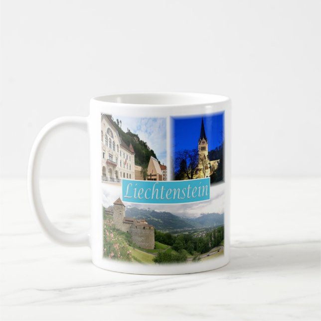 zLI003 VADUZ Liechtenstein Kaffemugg (Vänster)