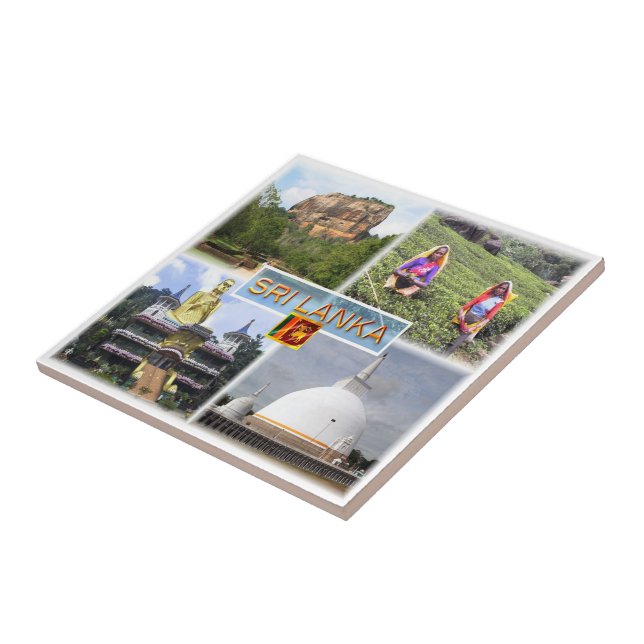 zLK003 SIGIRIJA, GOLDEN TEMPLE, Sri Lanka, Kakelplatta (Sidan)