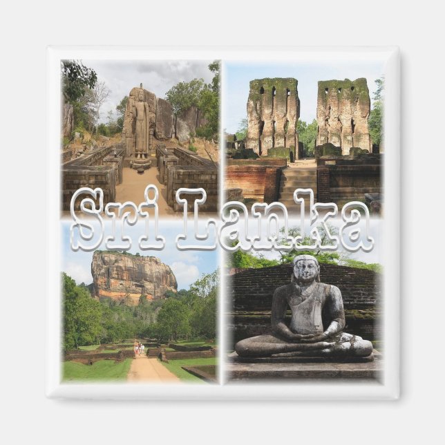 zLK006 SRI LANKA-kollage, Asien, Fridge Magnet (Framsidan)
