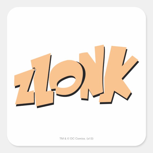 ZLONK! FYRKANTIGT KLISTERMÄRKE (Framsida)