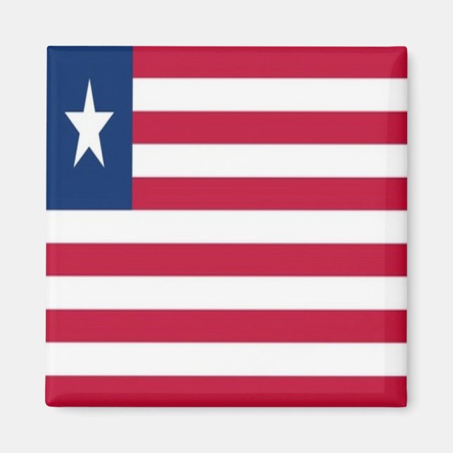 zLR001 LIBERIA, FLAGGA, Afrika, Fridge Magnet (Framsidan)