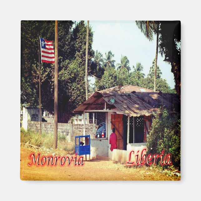 zLR006 MONROVIA, Liberia, Afrika, Fridge Magnet (Framsidan)