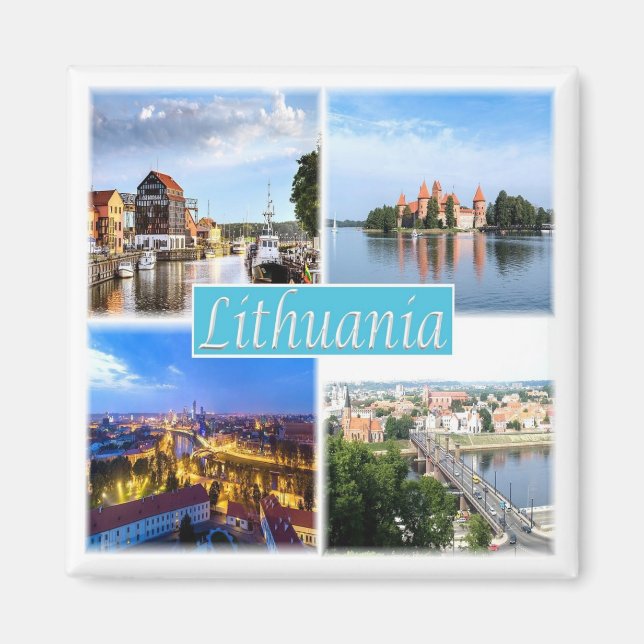 zLT003 LITAUEN, Europa, Fridge Magnet (Framsidan)