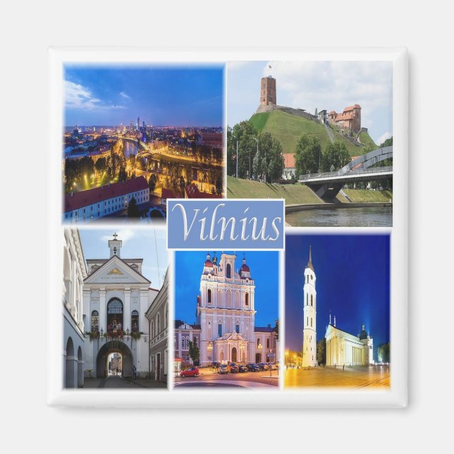 zLT005 VILNIUS Europe, Fridge Magnet (Framsidan)