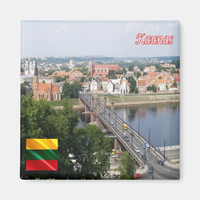 zLT008 KAUNAS, Litauen, Europa, Fridge Magnet (Framsidan)