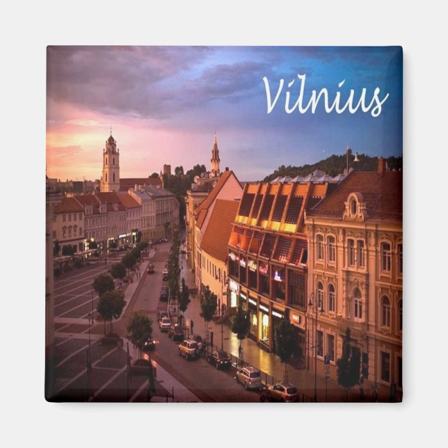 zLT009 VILNIUS, Lithuania, Europe, Fridge Magnet (Framsidan)
