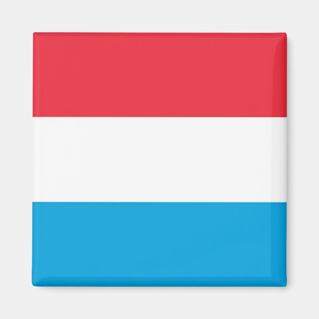zLU001 Luxembourg FLAGGA, Fridge Magnet (Framsidan)
