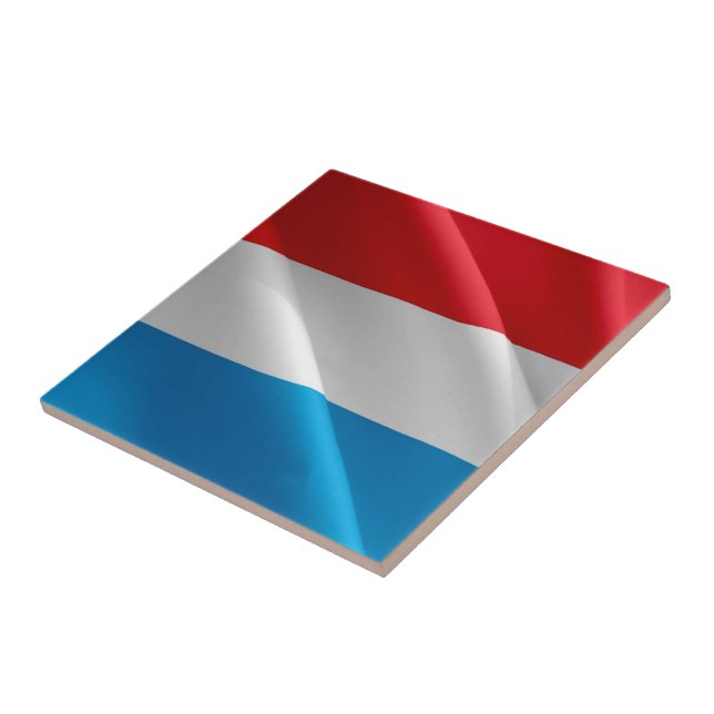 zLU002 LUXEMBURG-FLAGGA, Kakelplatta (Sidan)