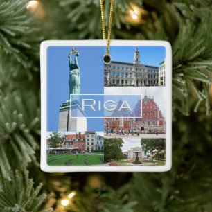 ZLV004 RIGA, Republiken Lettland, Europa, Julgransprydnad Keramik