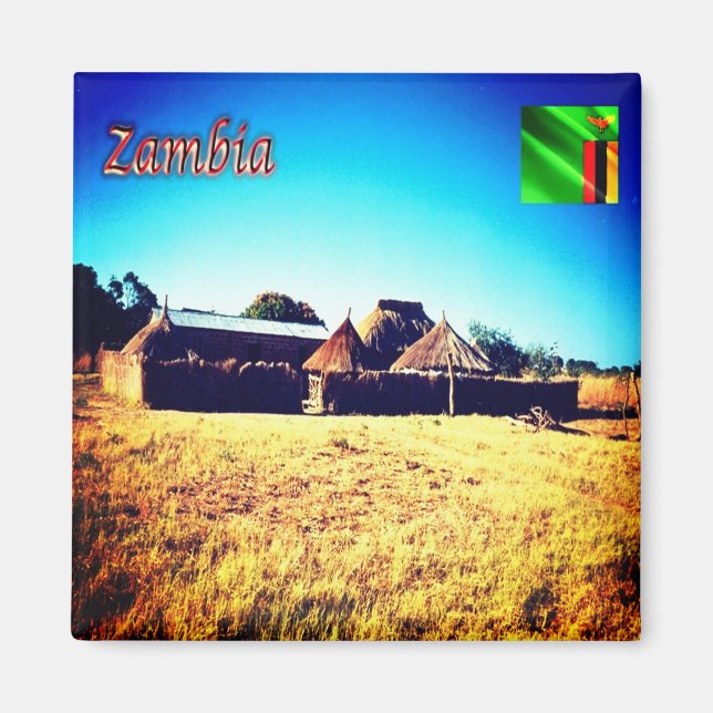 ZM008 ZAMBIA, Panorama, Afrika, Fridge Magnet (Framsidan)