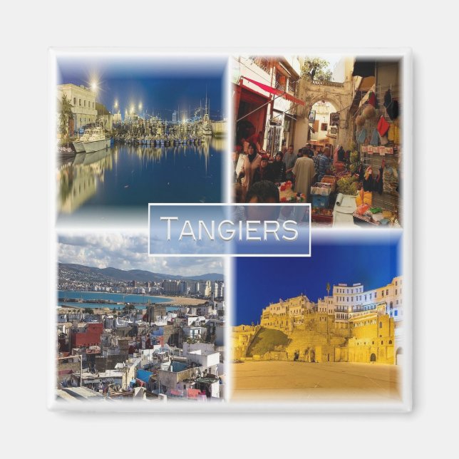 zMA012 TANGIERS, Mosaic, Marocko, Afrika, Fridge Magnet (Framsidan)