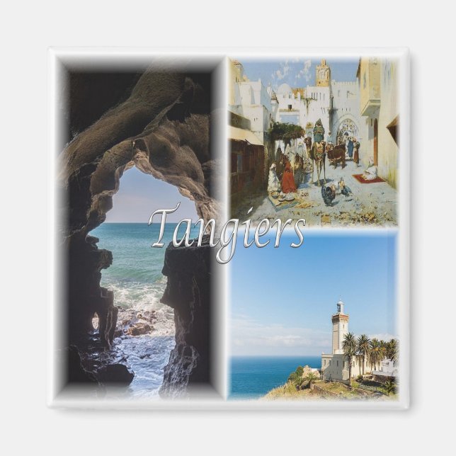 zMA013 TANGIERS, Mosaic, Marocko, Afrika, Fridge Magnet (Framsidan)