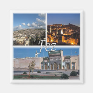 zMA016 FEZ, Mosaic, Marocko, Afrika, Fridge Magnet