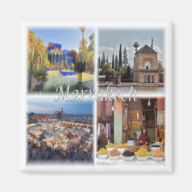 zMA017 MARRAKECH mosaic, Marocko, Afrika, Fridge Magnet (Framsidan)