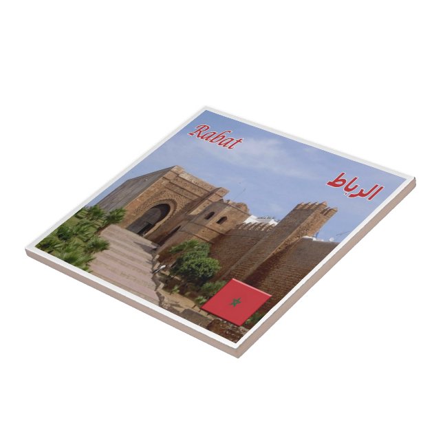 zMA018 RABAT, Marocko, Afrika, Kakelplatta (Sidan)