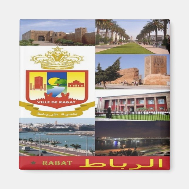 zMA019 RABAT, Mosaic, Marocko, Afrika, Fridge Magnet (Framsidan)