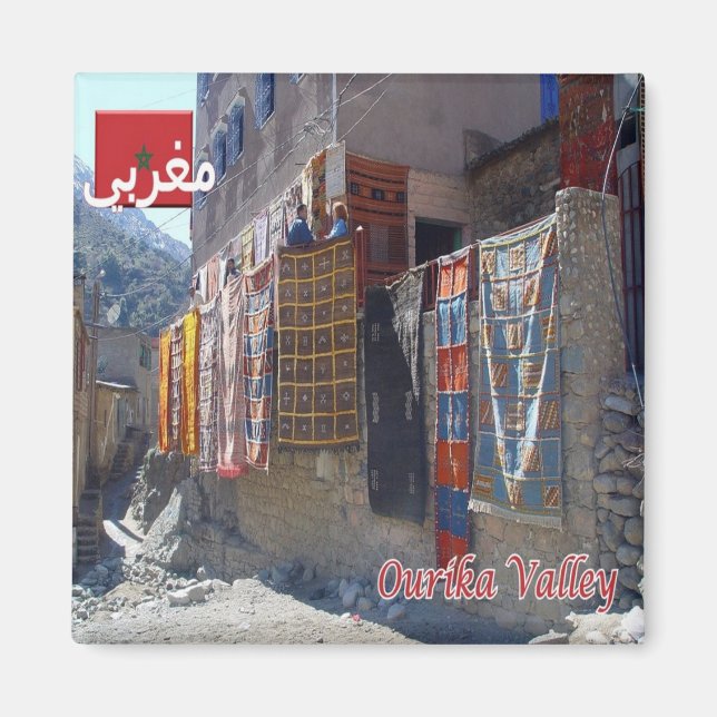 zMA021 MOROCCO, Ourika Valley, Afrika, Fridge Magnet (Framsidan)